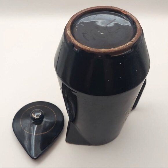 Vintage Redware Rooster Moriage 4-Piece Set 2-Shakers Coffee Pot & Lid Japan MCM - Picture 8 of 12